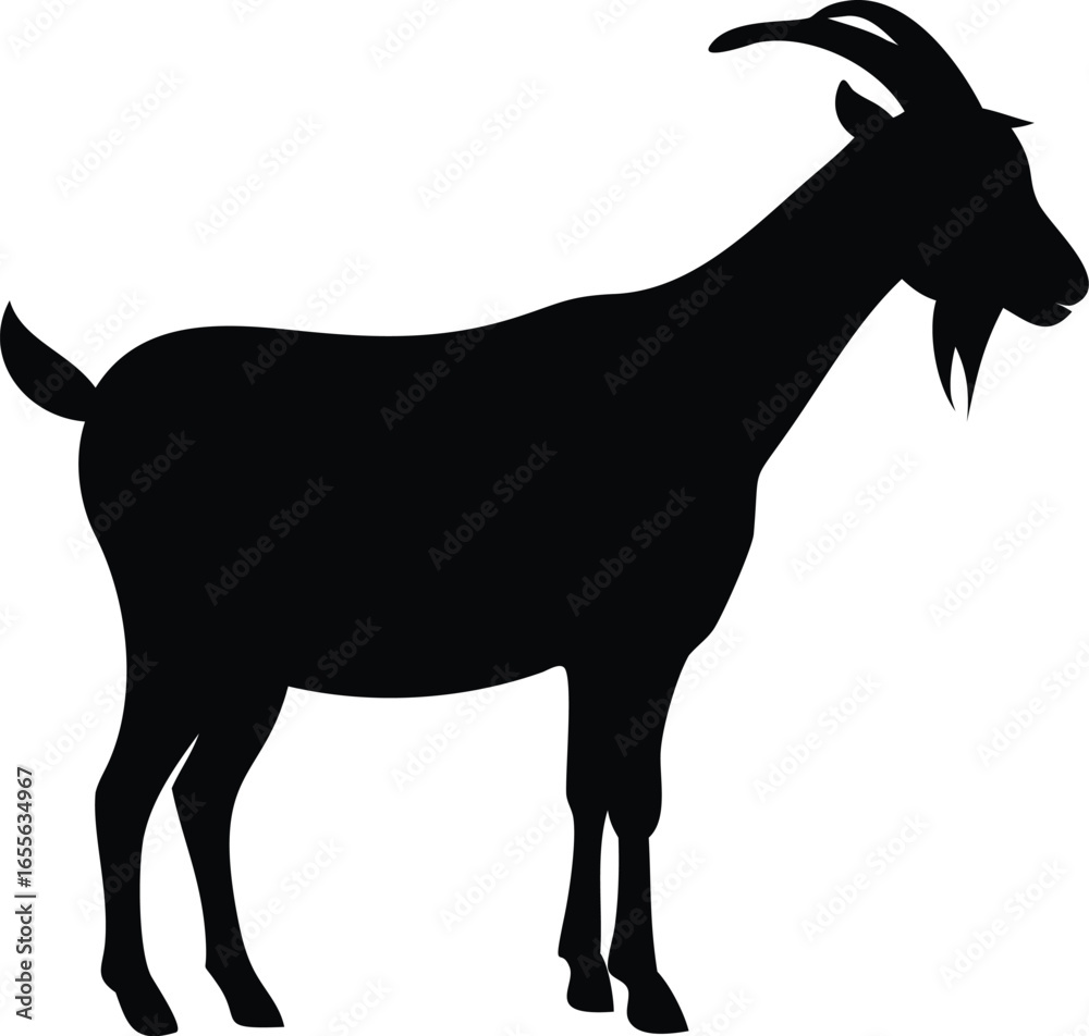 Fototapeta premium Goat silhouette illustrtion