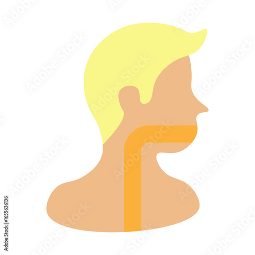 Esophagus Vector Flat Icon Design
