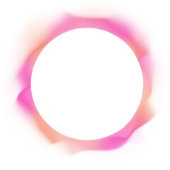 Orange Pink Circle Frame Gradient Overlay with Soft Blur Border