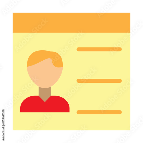User Persona Vector Flat Icon Design