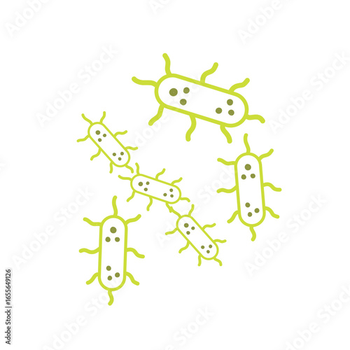 salmonella bacteria outline