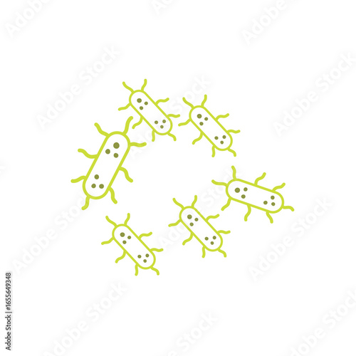 salmonella bacteria outline