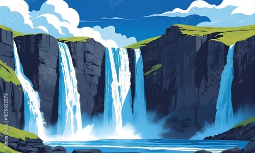 Landscape Art Wallpaper Background