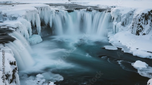 The Frozen Waterfall: A Sculptural Study in Ice