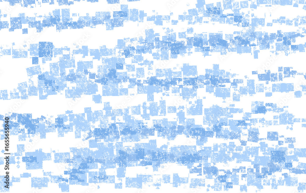 Fototapeta premium 青いスクエアスタンプのグランジ背景