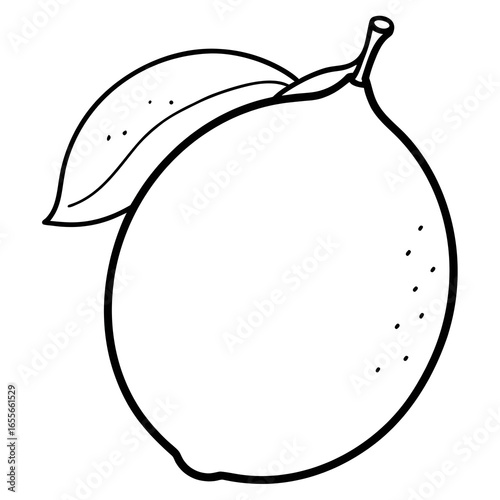 Lemon fruit vector, flat style, isolated on white background