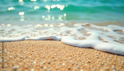 Grainy sand, soft wave crests, gentle undulations, background, golden, design