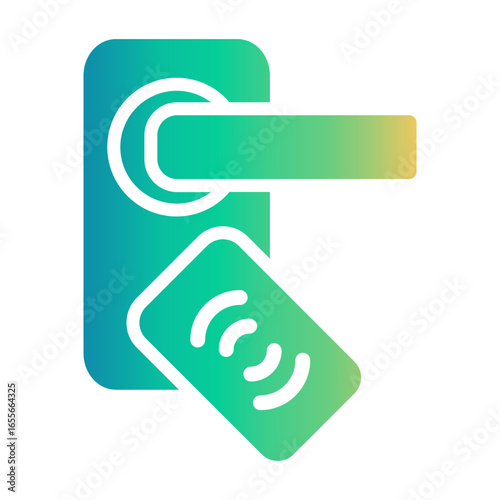 smart lock Gradient icon