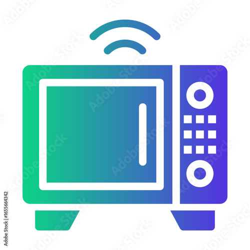 smart oven Gradient icon