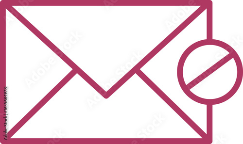 spam line icon, spam icon – unwanted email, junk mail, email threat, inbox protection symbol