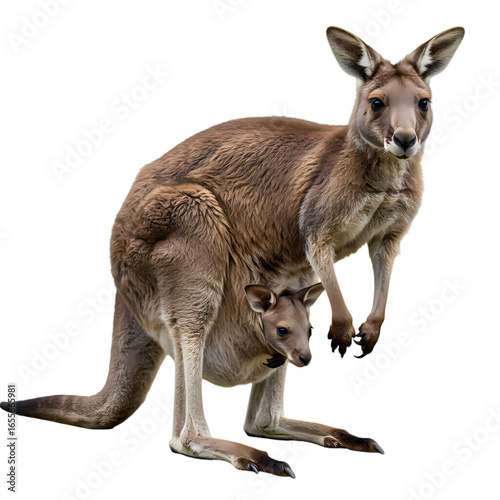 Kangaroo Mother and Joey: Australian Wildlife Photography