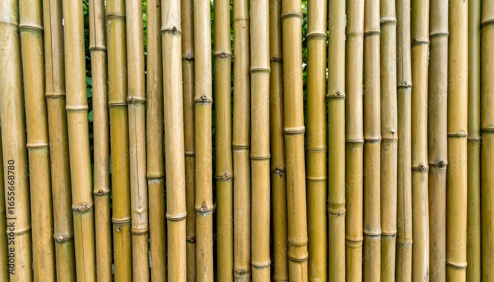 Fototapeta premium Bamboo fence wall