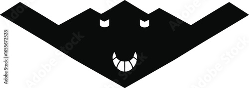 B2 Bomber Silhouette – Stealth Aircraft Vector