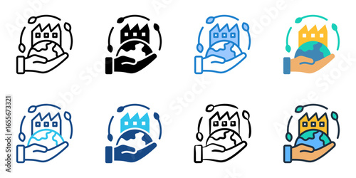 CSR icon set multiple style collection 
