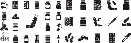 Collection of pharmaceutical and medical vials and packaging designs