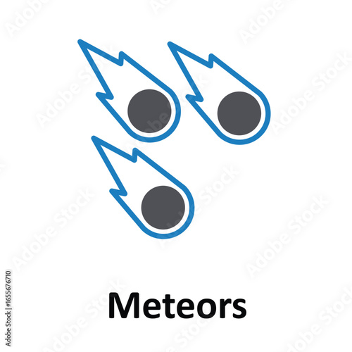 Meteors Vector icon which can easily modify or edit