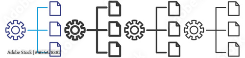 Scheme Icon Set Illustration with Outline Style Variation vectors