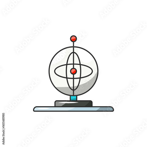 Balance Gyro Icon, Android Stability System integrated with technology, suitable for your graphic needs.

