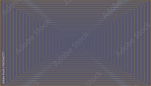 Concentric Rectangles in Shades of Blue and Gold, Geometric Abstraction