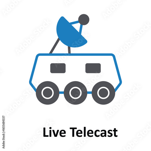 Live Telecast Vector icon which can easily modify or edit