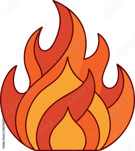 Vibrant flames dancing in shades of orange and red at a cozy gathering