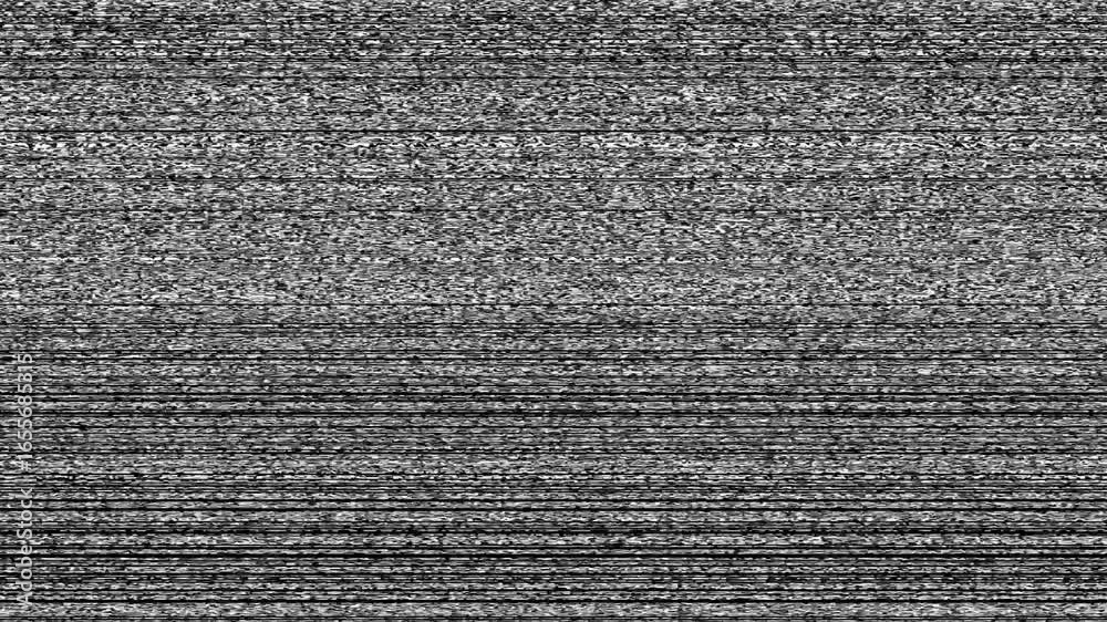 Animated tv screen noise turn off effect background, analog tv screen noise glitch effect background. Glitch static noise television.
Glitch VHS hard noise for tv analog error effect overlay