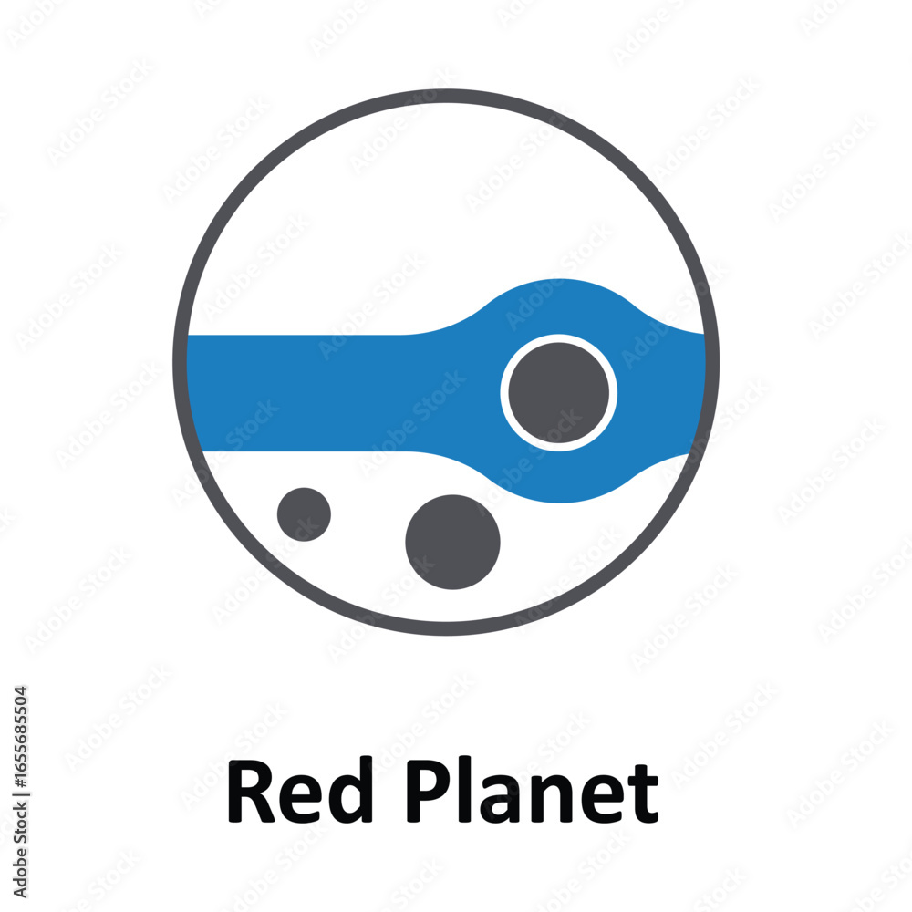 Obraz premium Red Planet Vector icon which can easily modify or edit