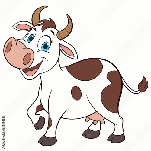 cow cartoon isolated on white