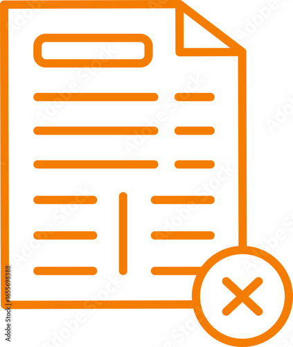 denial line icon, denial icon – refusal, rejection, cancel symbol, access denied concept