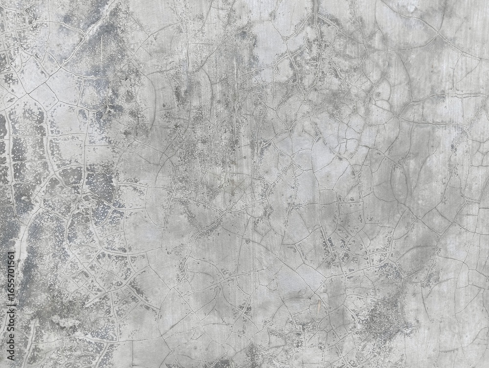 Fototapeta premium The image shows a close-up of a gray, textured surface that looks like polished concrete or stucco. It has a mottled, abstract pattern with darker and lighter areas.