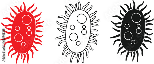 Bacteria illustration vector germ microorganism microbe design