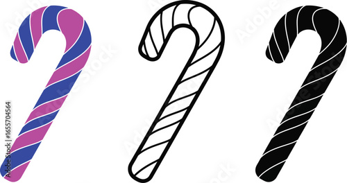Christmas candy cane vector illustration holiday season design