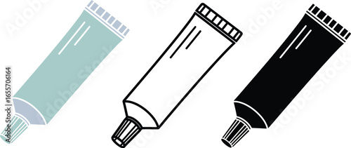 Toothpaste tube mockup vector cosmetic product packaging design
