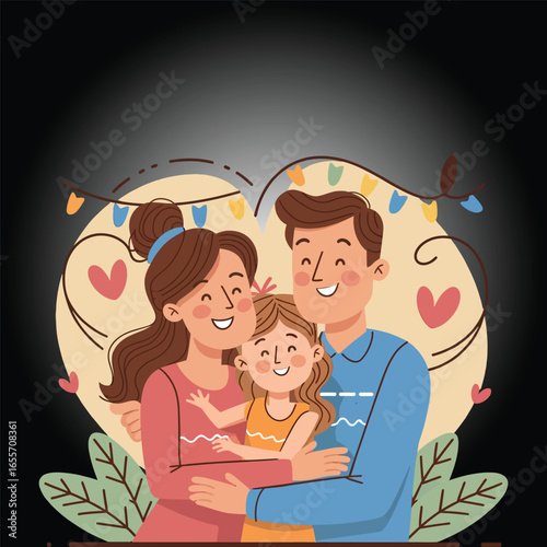 Diverse family and parenting activities illustration