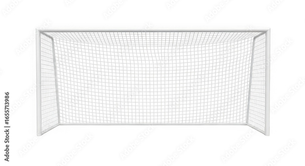 custom made wallpaper toronto digitalDetailed front view of a white soccer goal with black net isolated on transparent background