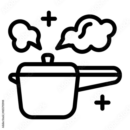 This Pressure cooker icon is suitable for Food, Cooking, Culinary, etc.