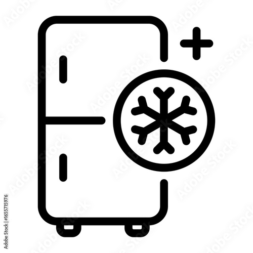 This Refrigerator icon is suitable for Food, Cooking, Culinary, etc.
