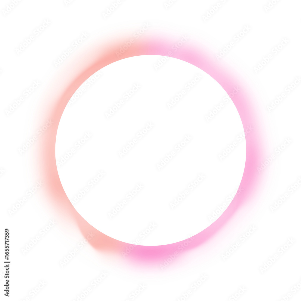 Fototapeta premium Orange Pink Circle Frame Gradient Overlay with Soft Blur Border