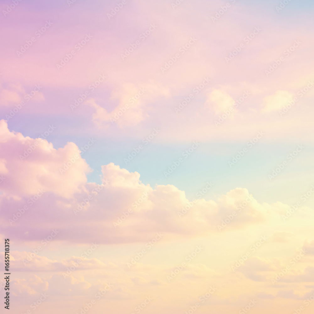 Fototapeta premium Dreamy Pastel Abstract Clouds with Soft Blur