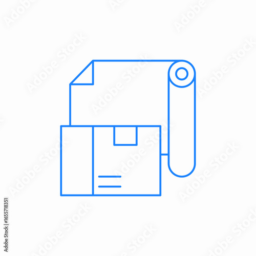 product packaging delivery paper icon sign vector