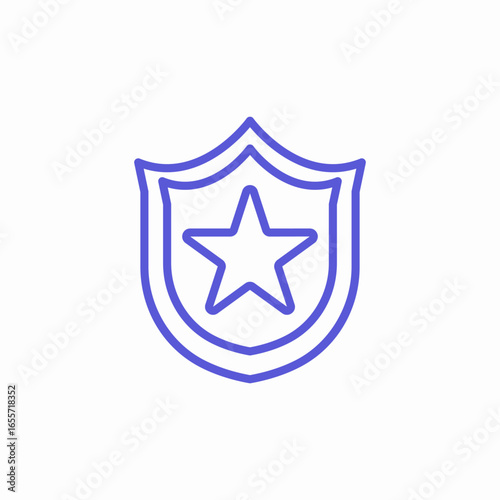 police badge shield icon sign vector