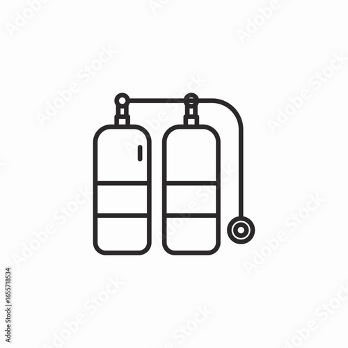 scuba tanks icon sign vector