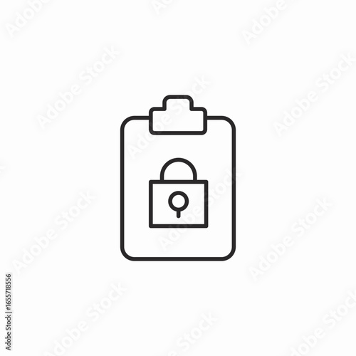 secure document icon sign vector