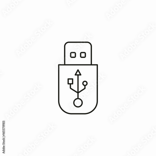 usb flash drive icon sign vector
