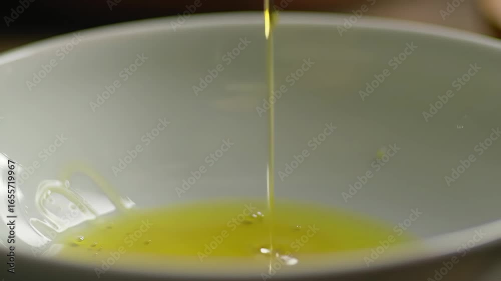 Yolk pouring into a white bowl Yolk pouring into a white bowl