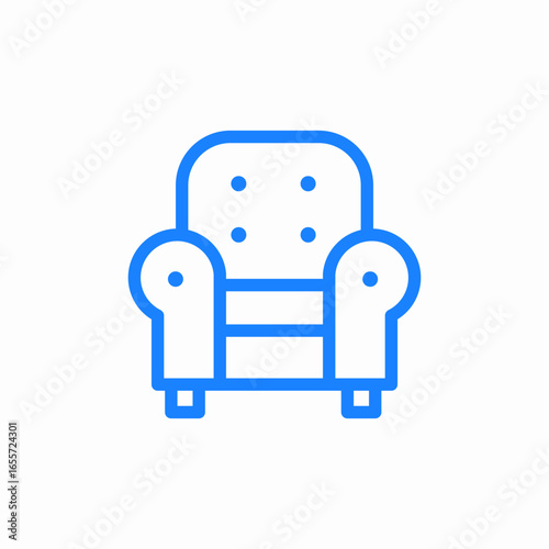 armchair furniture icon sign vector