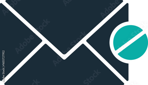 spam color icon, spam icon – unwanted email, junk mail, email threat, inbox protection symbol
