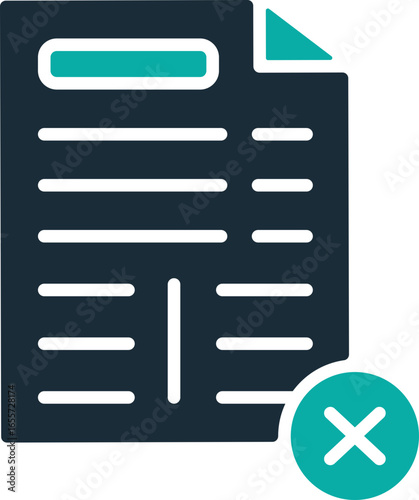 Denial icon, denial icon – refusal, rejection, cancel symbol