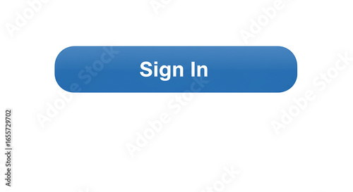 A Blue Sign In Button on a Transparent Background