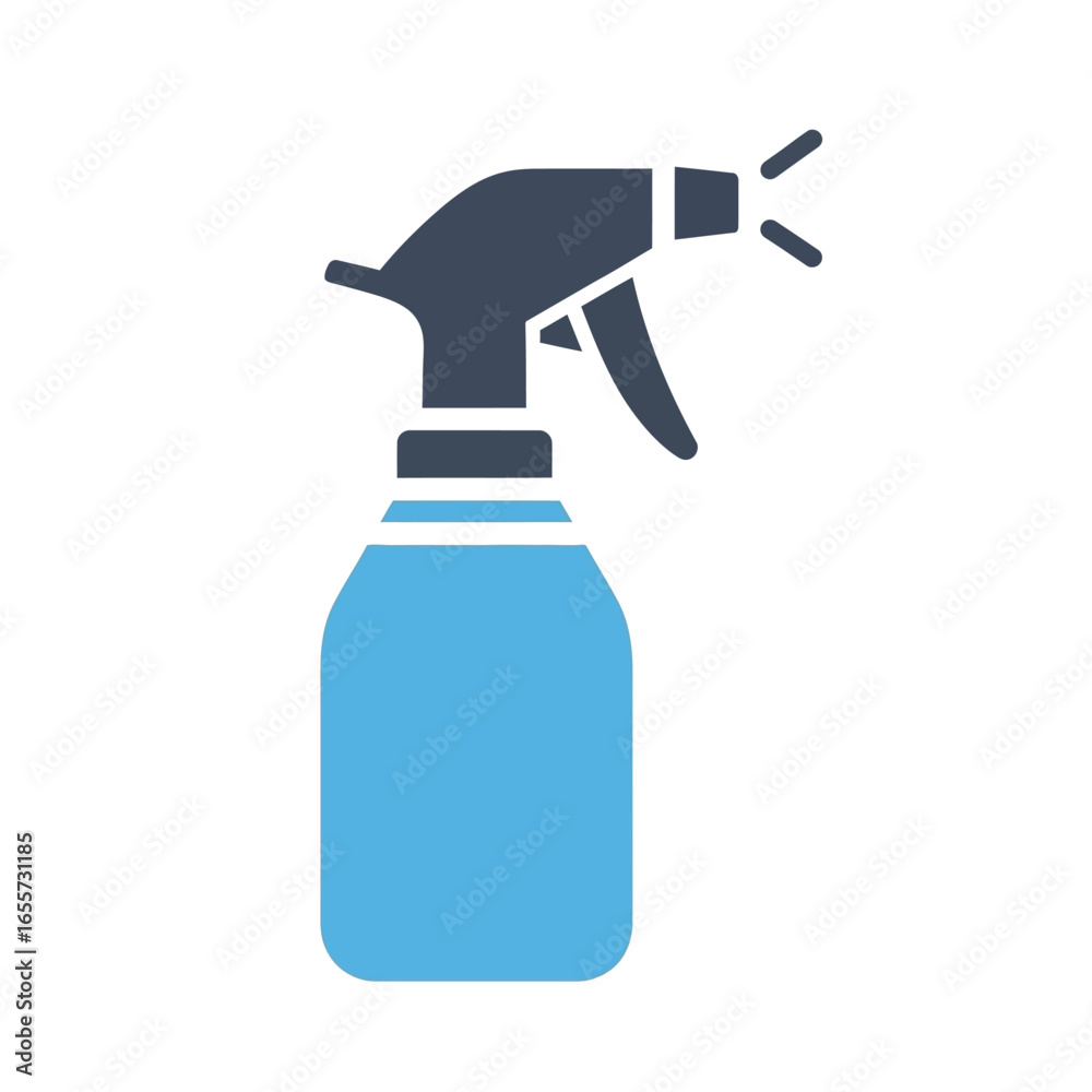 Spray bottle glyph icon for cleaning and sanitation concepts. Simple vector illustration of a sprayer symbol for household chores, disinfection, and misting. Spray bottle glyph icon for cleaning and sanitation concepts. Simple vector illustration of a sprayer symbol for household chores, disinfection, and misting.